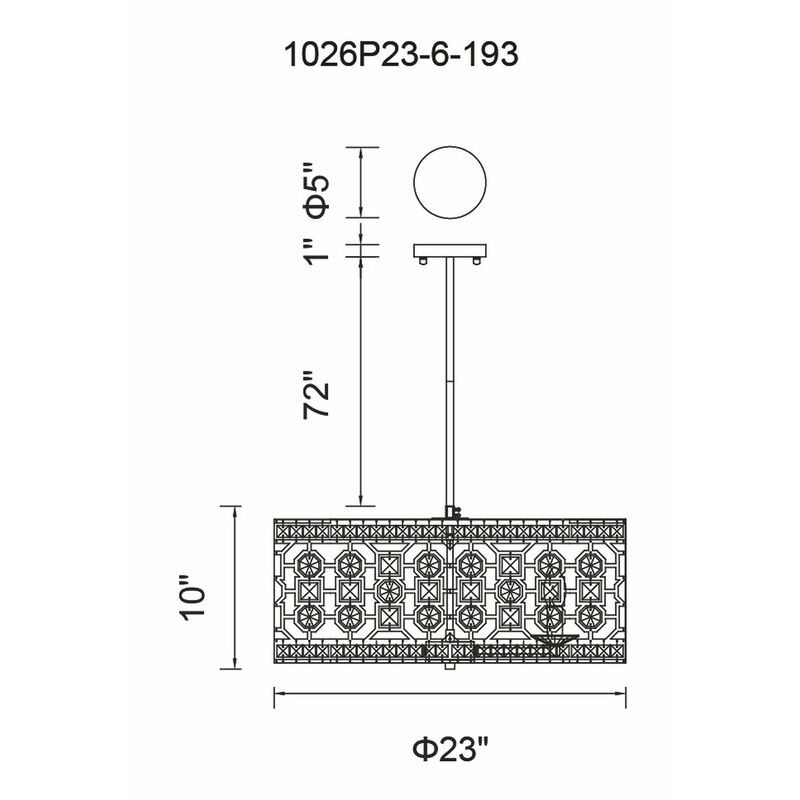 Belinda 6 Light Chandelier With Champagne Finish