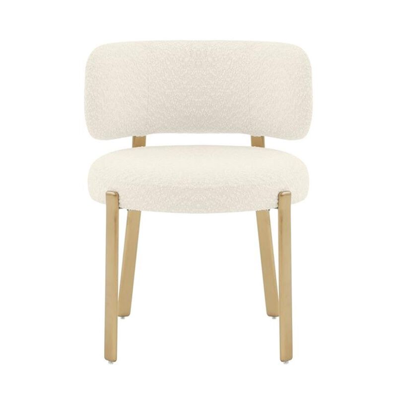 Casafoyer Margaret Cream Performance Boucle Dining Chair image number 3