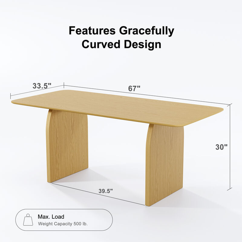 67 Inch Square Wooden Black Dining Table Seats 4-6 People, Suitable for Living Room and Dining Room