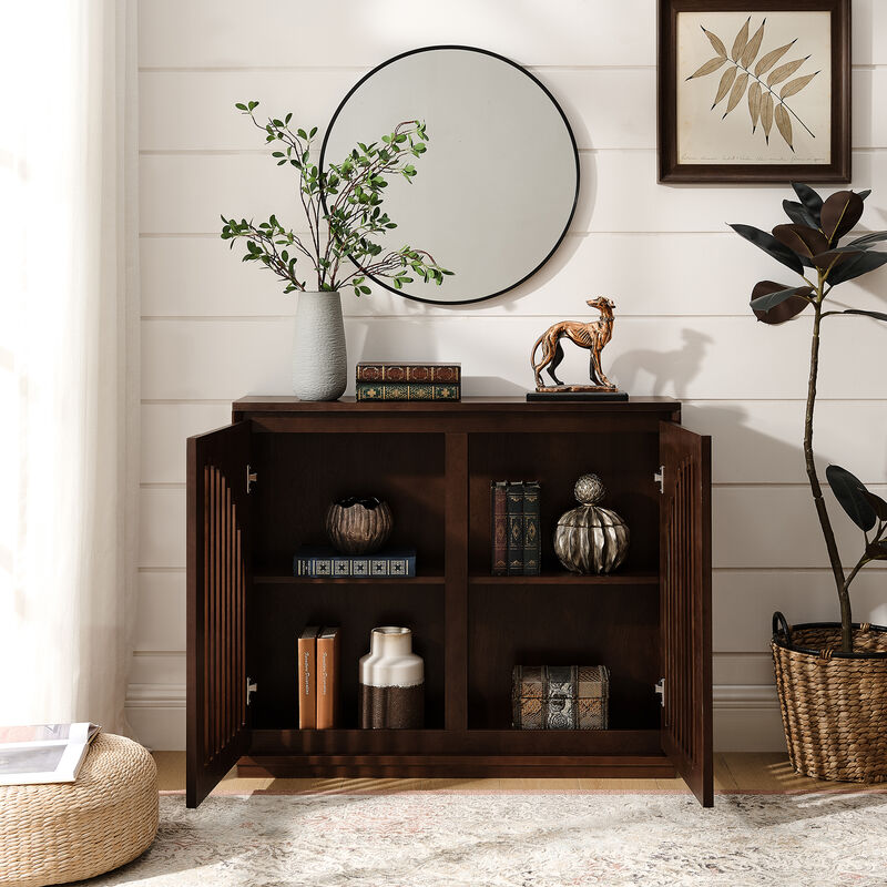 Curved Openwork Fluted Sideboard image number 4