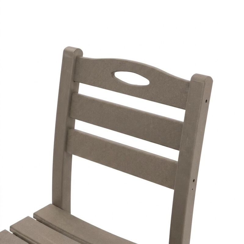 WOW PIONEER Armless Outdoor Patio Dining Side Chairs Set of 2, Compact Space-Saving All-Weather Seating image number 1