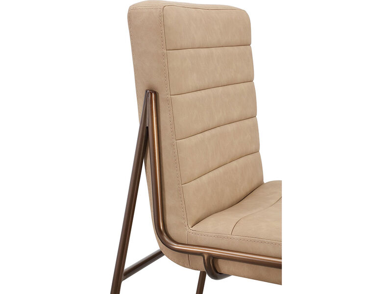 Madison Metal Frame Counter Stool in Honey Synthetic Leather