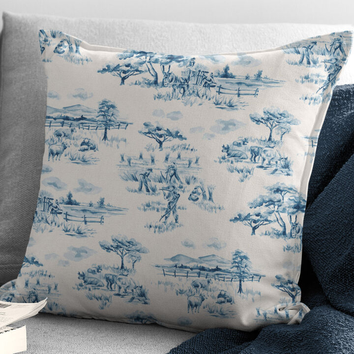 6ix Tailors Fine Linens Auclair Blue Decorative Throw Pillows