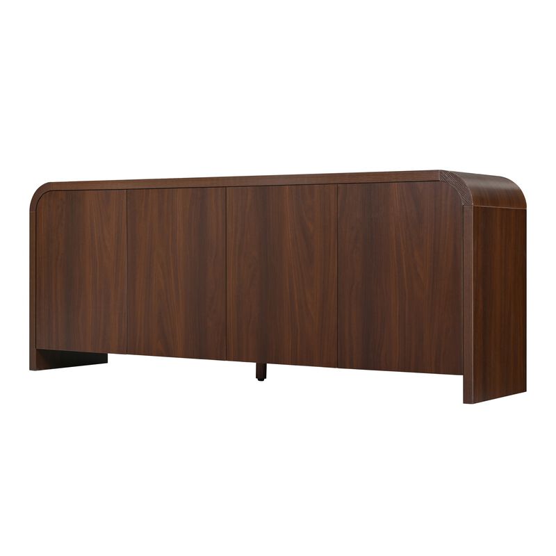 Hupmab Farmhouse Curved Edge TV Stand image number 0