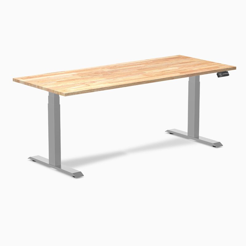 Desky Dual Rubberwood Sit Stand Desk image number 0
