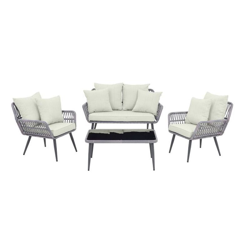 Portofino Cream 4-Piece Patio Set