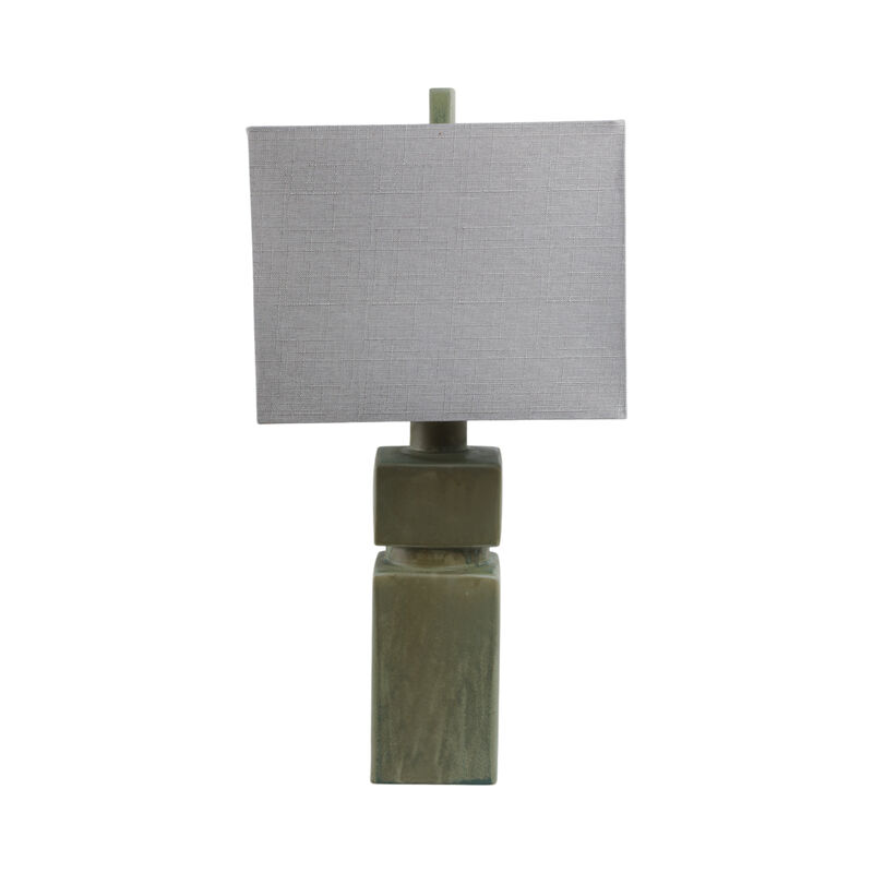 14x29" Reactive Finish Table Lamp, Green image number 2