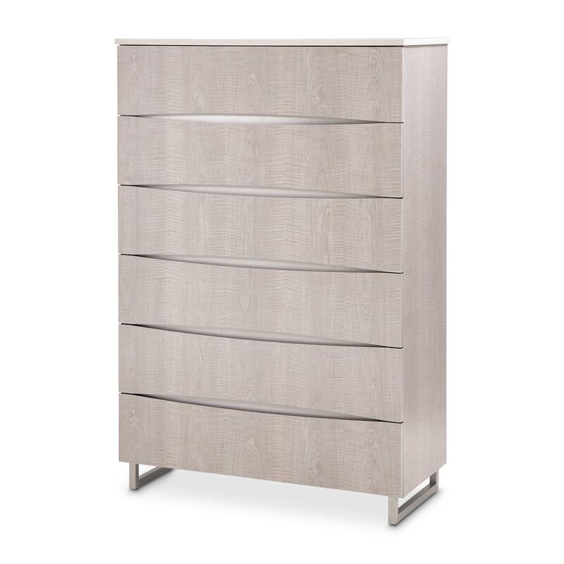 Michael Amini Marin 6-Drawer Chest - Greige