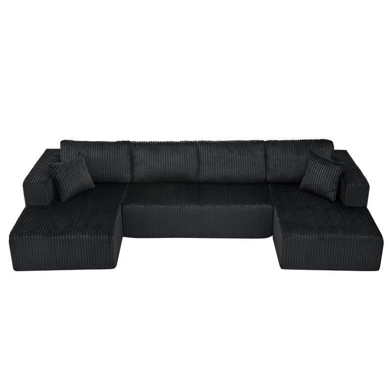 Sudvir 132" U-Shaped Modular Sectional Sofa image number 0