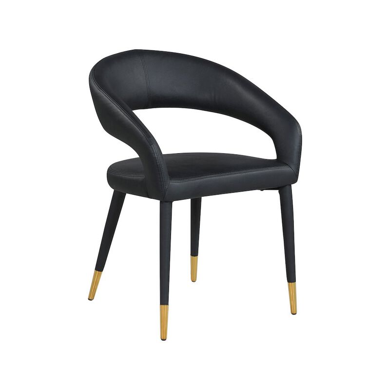 Meridian Furniture Destiny Black Vegan Leather Dining Chair