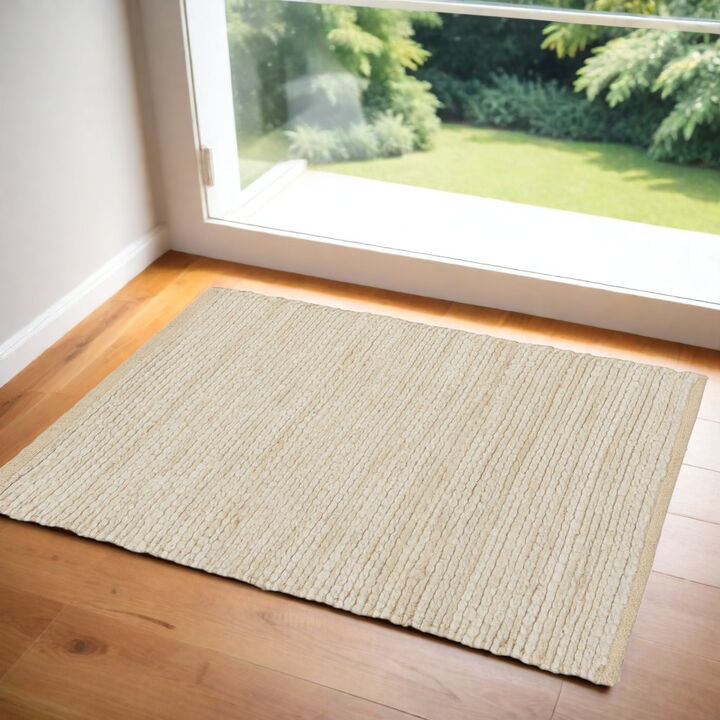HomeRoots Jute Hand Woven Area Rug