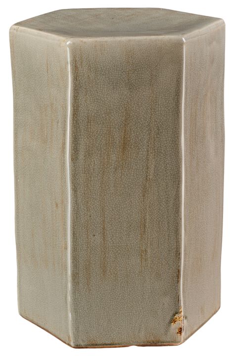 Porto Ceramic Indoor/Outdoor Side Table-Large, Gray