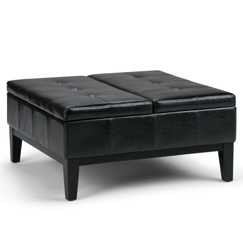 Simpli Home Dover Square Coffee Table Storage Ottoman image number 0