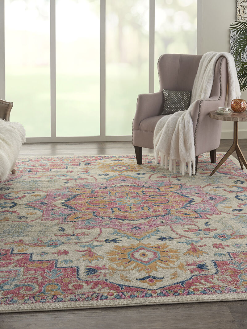 Passion PSN25 Ivory/Pink 6' x 9' Rug image number 1