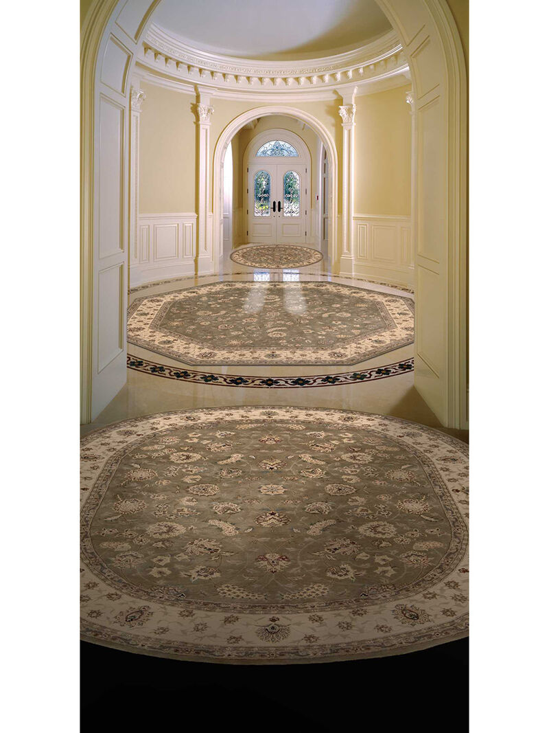 Nourison 2000 2003 Olive 7'6" x 9'6" Oval Rug