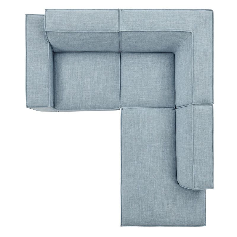 Restore 3-Piece Performance Fabric Upholstered Modular L-Shaped Sectional Sofa image number 6