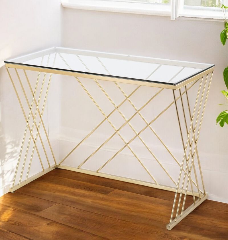 Designer Glass Writing Desk &ndash; Functional and Elegant Work Table