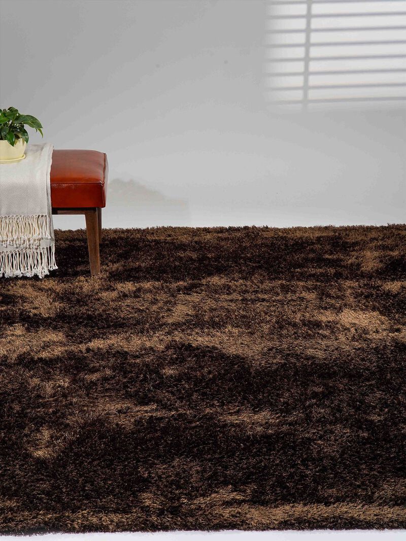 RUGSOTIC CARPETS HAND TUFTED SHAG POLYESTER ECO-FRIENDLY AREA RUGS  - Rectangle, Size, Solid Plain Design, High Pile Thick Handmade Anti Skid Area Rugs for Living Room, Bed Room K00111 image number 1