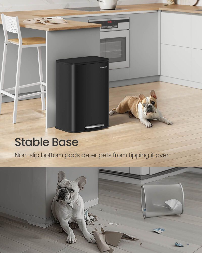 Kitchen Trash Can with Lid &ndash; 13-Gallon (50L) Waste Bin for Everyday Use in Home, Pantry, or Breakroom