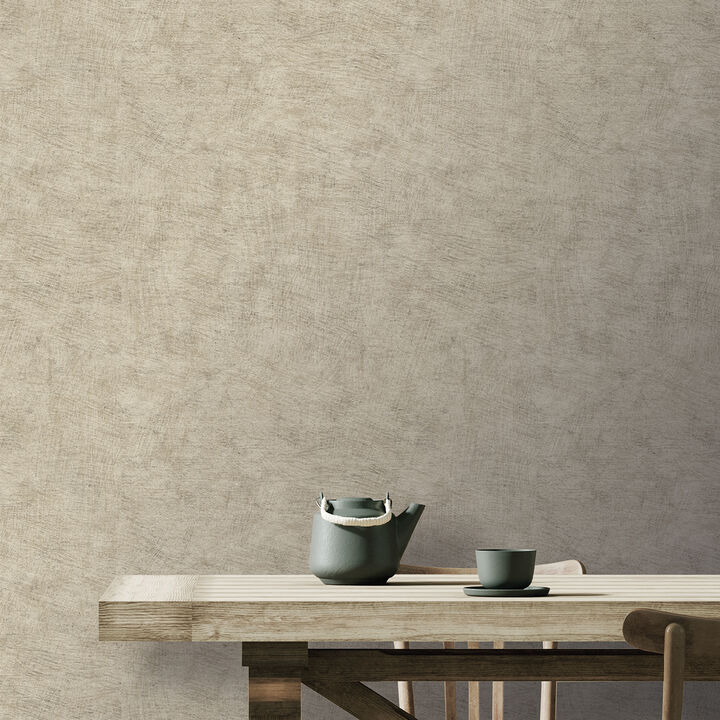 Pampas Plain Brushed Texture Wallpaper