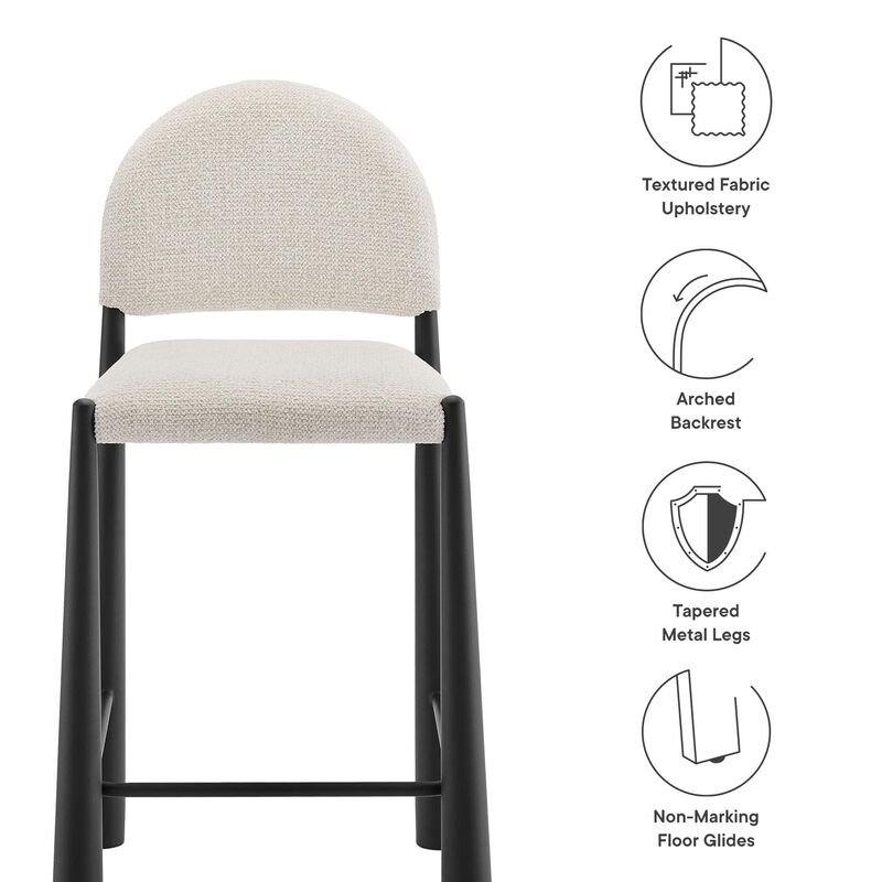 Modway Hayley Mid Century Modern Counter Stool in Black Cream image number 3