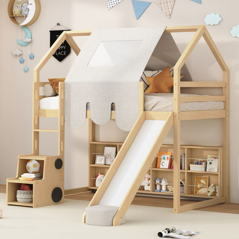Wadnek Loft Bed House-shaped Frame image number 1