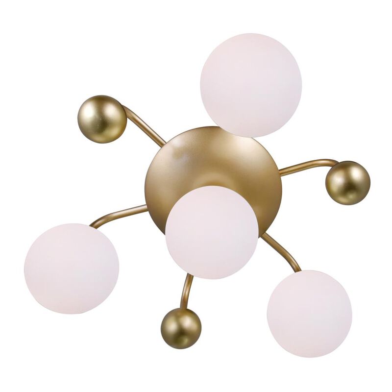 Element 4 Light Flush Mount With Sun Gold Finish