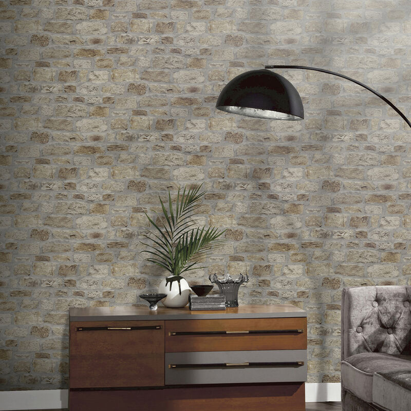 Atticus Neutral Country Stone Wallpaper image number 4