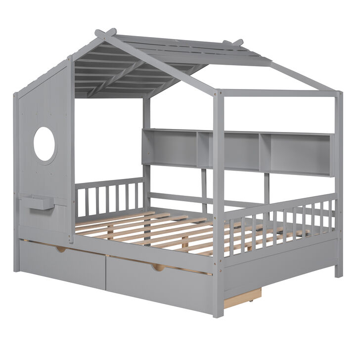 Pedwan Kids Full Size House Bed