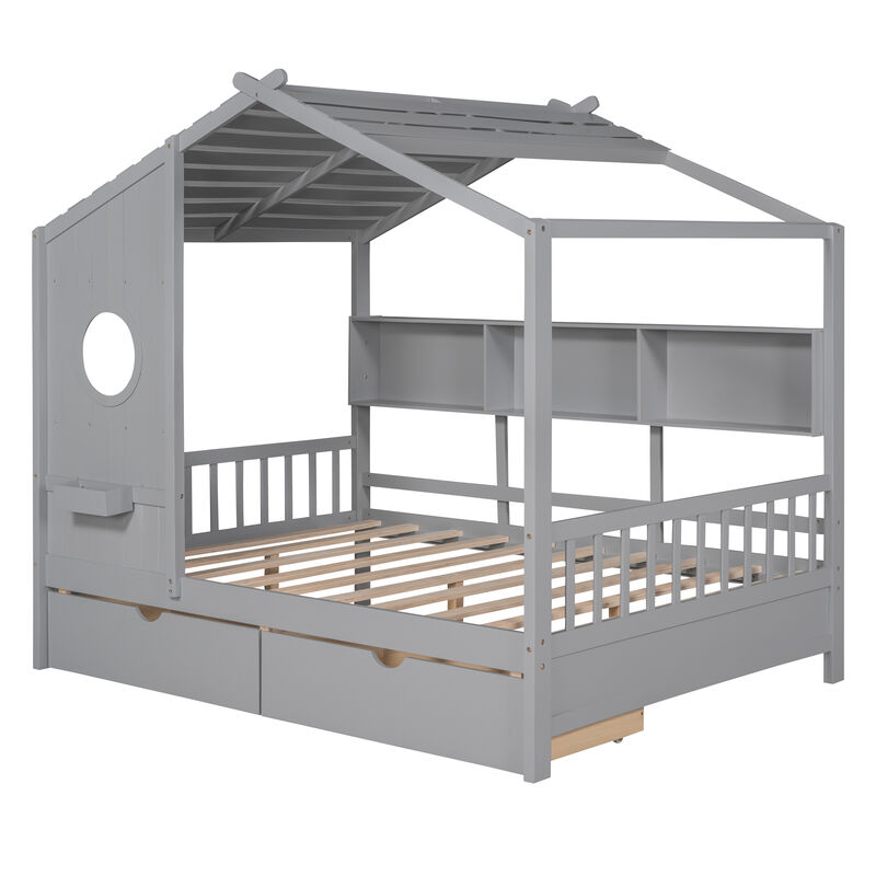 Pedwan Kids Full Size House Bed image number 0