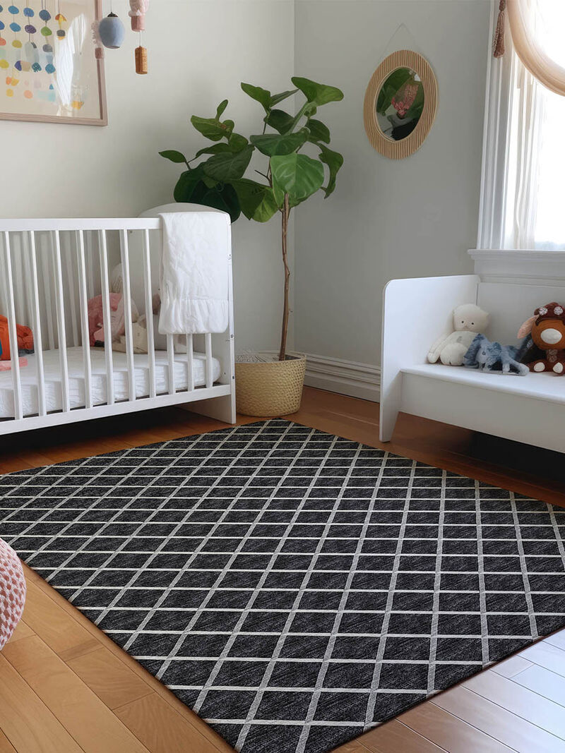 York YO1 Black 3' x 5' Rug