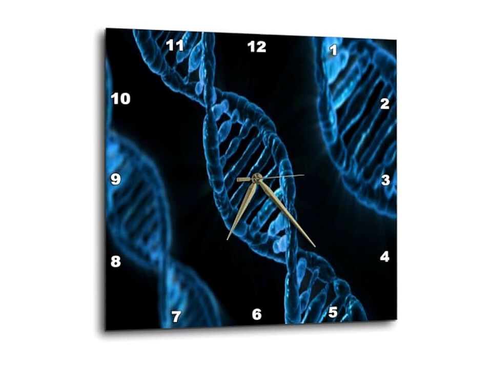 Macro Dna Strand Wall Clock 15 Inch Home Decor