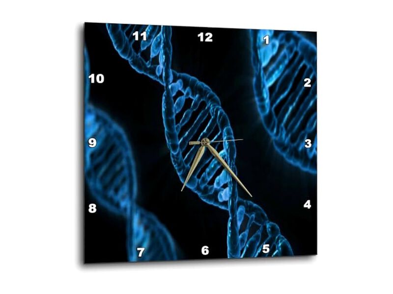 Macro Dna Strand Wall Clock 15 Inch Home Decor image number 0