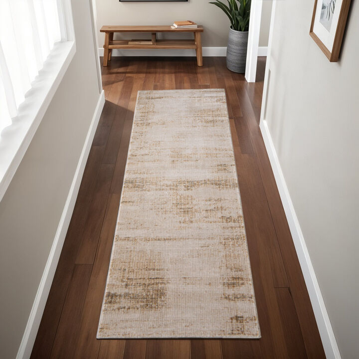 HomeRoots Abstract Distressed Runner Rug