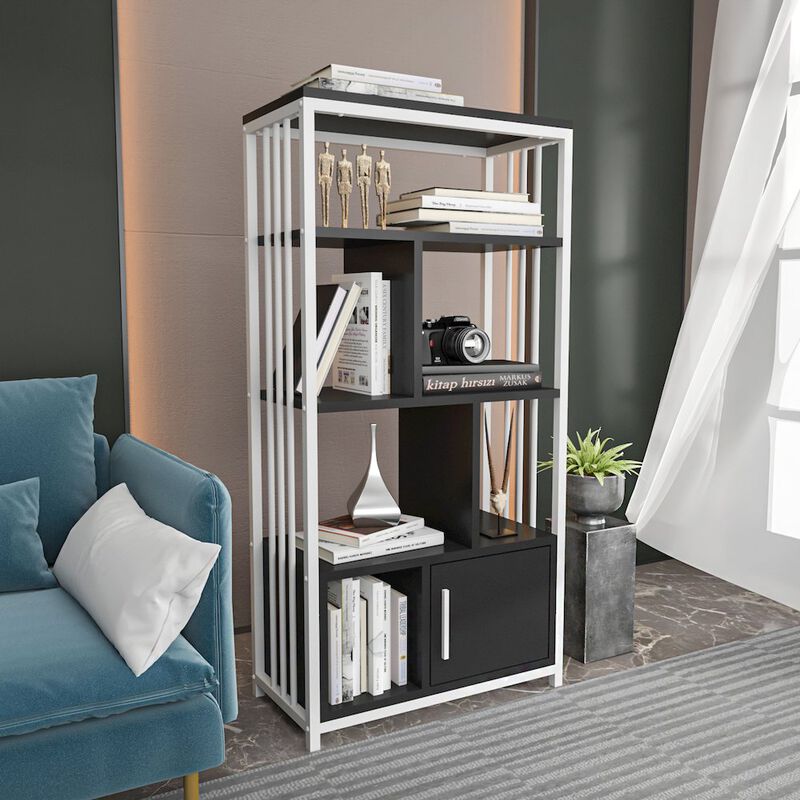 Decorotika Valero Bookcase White Anthracite