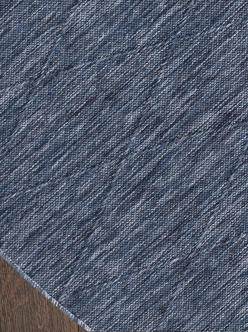 Washable Solutions WSL01 Navy/Blue 8' x Round Rug