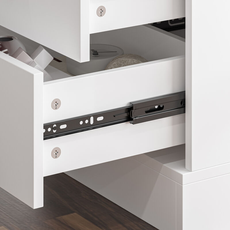 FUFU&GAGA L-Shaped Height Adjustable Standing Desk with Memory Preset Controller, Ergonomic Sit-Stand Home Office Desk (63 in. L x 63 in. W x 28.4–45.8 in. H), White