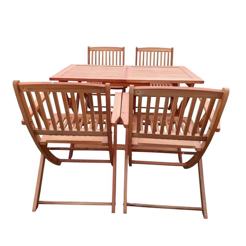 Streamdale Folding Patio Set: 1 Table & 4 Chairs
