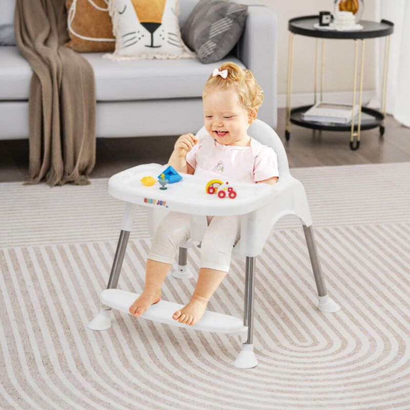 Hivvago 4-in-1 Convertible Baby High Chair with Removable Double Tray
