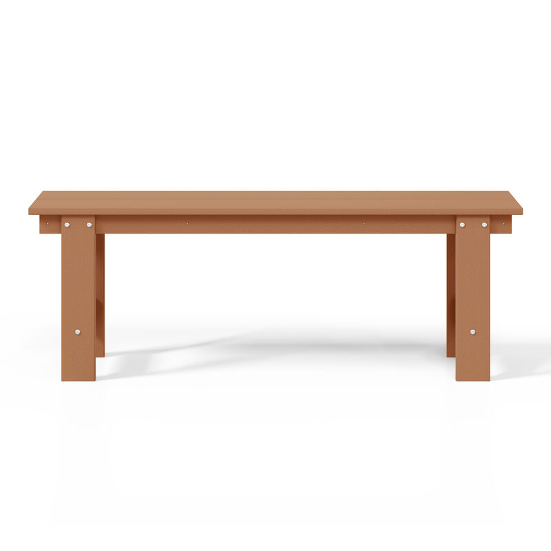 WestinTrends Outdoor HDPE 48" Modern Backless Patio Bench