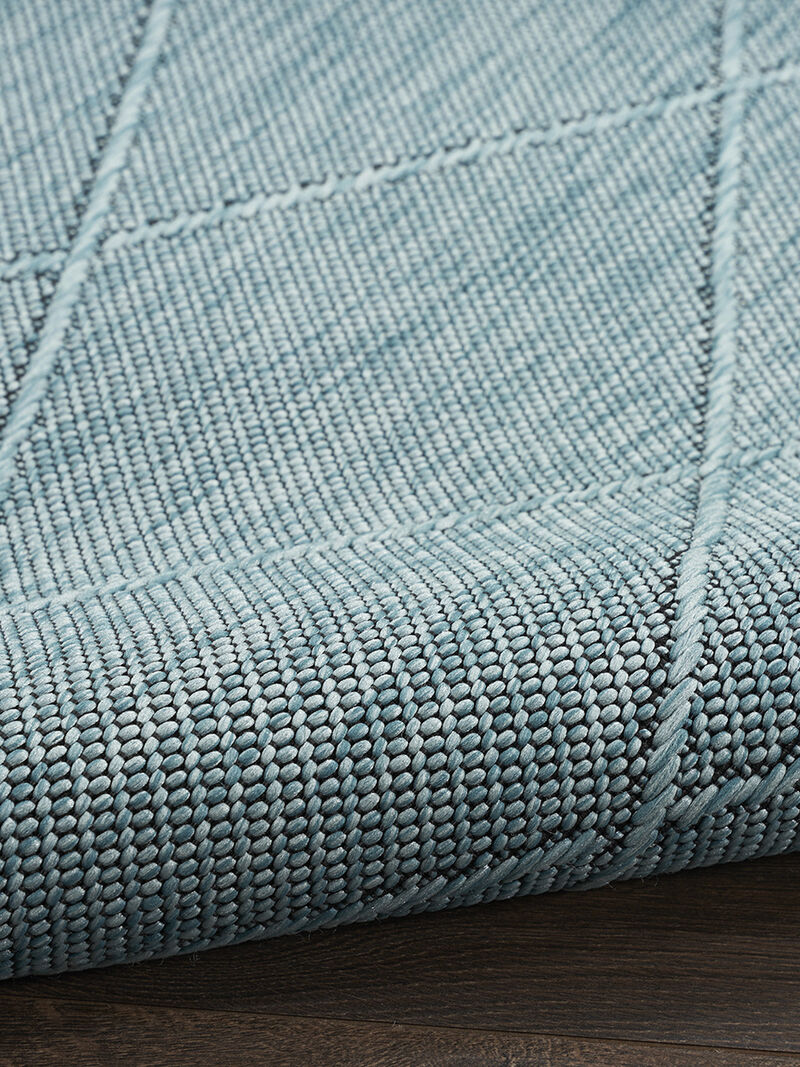 Washable Solutions WSL01 Aqua 6' x 9' Rug