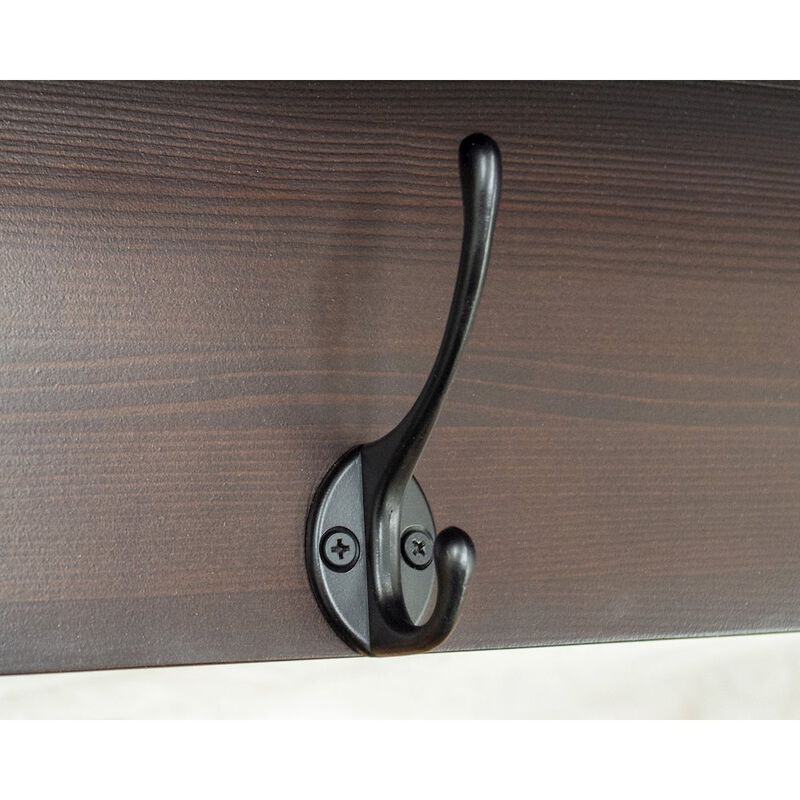 American Furniture Classics Decorative Coat Rack and Storage Accent Rack in Espresso image number 4