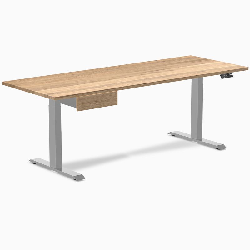 Desky Dual Hardwood Standing Desk With Drawer image number 0