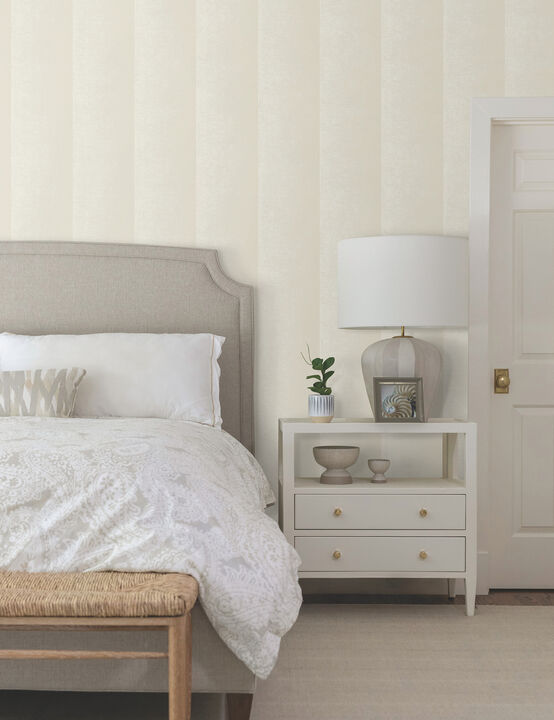 Particle Beige Stripe Wallpaper