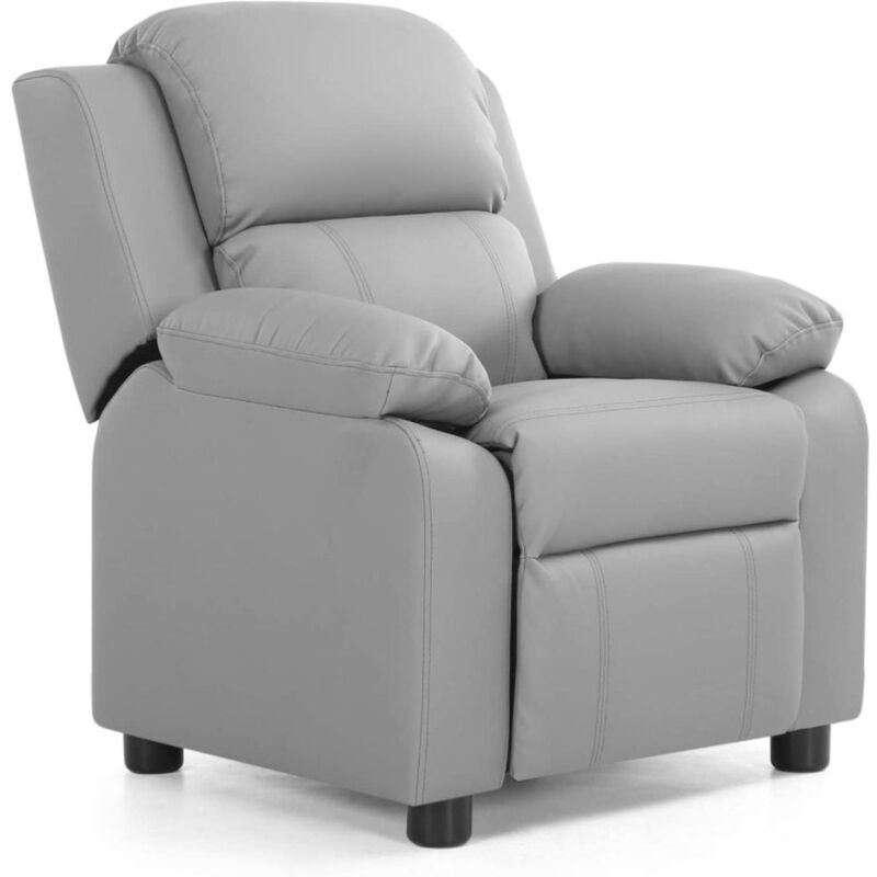 Hivvago Kids Deluxe Headrest Recliner Sofa Chair with Storage Arms