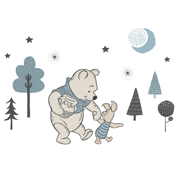 Disney Baby Forever Pooh Blue/Beige Bear Wall Decals by Lambs & Ivy