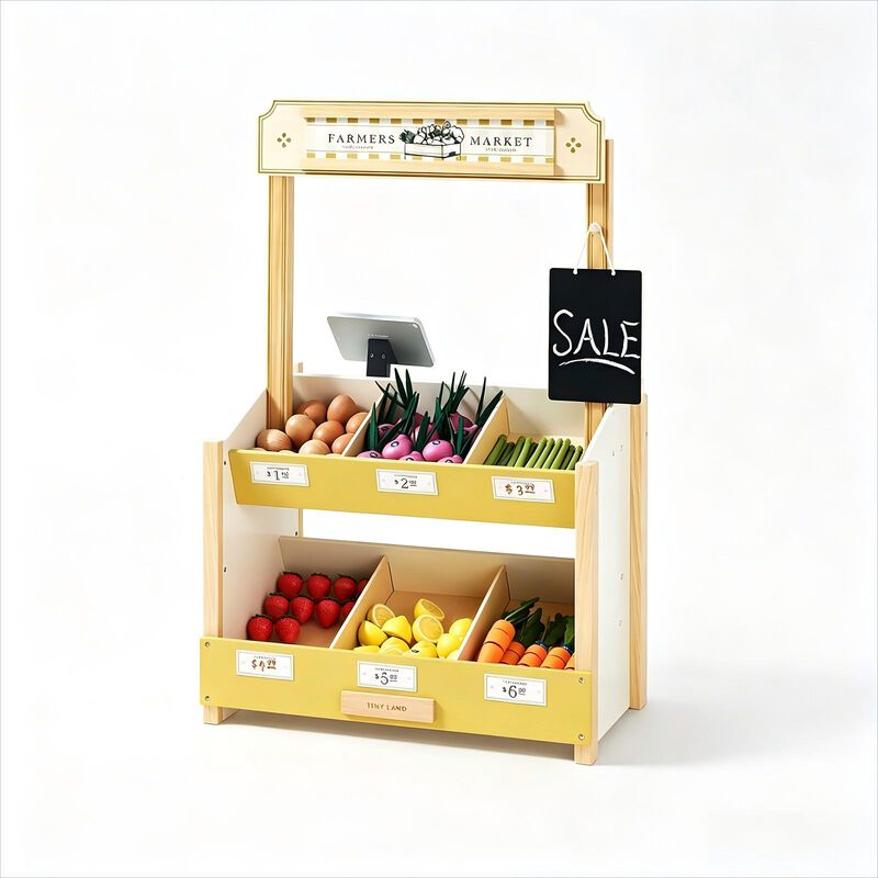 Wooden Play Store Pretend Grocery Store Role Play Toy image number 0