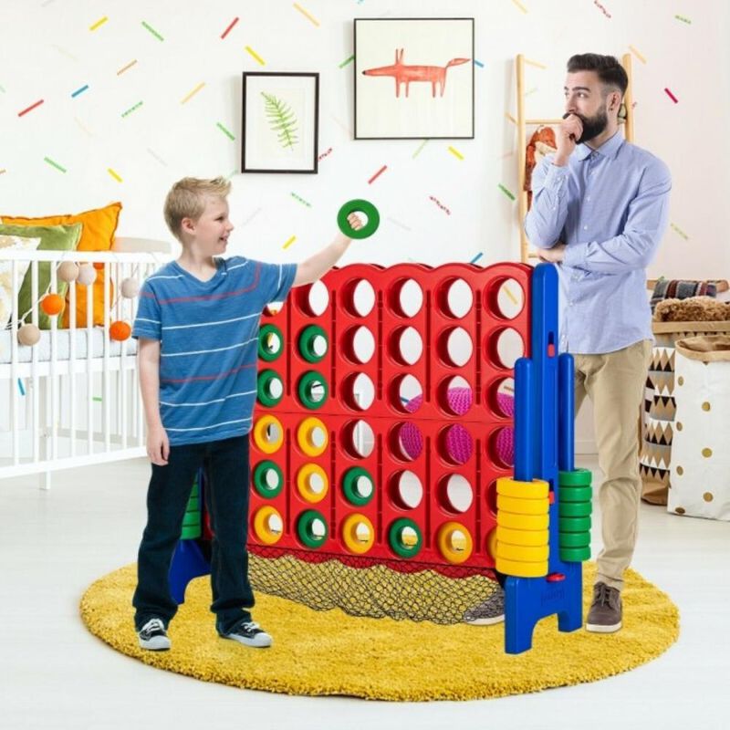 4-to-Score Outdoor Giant Game Set with Blue Net Storage