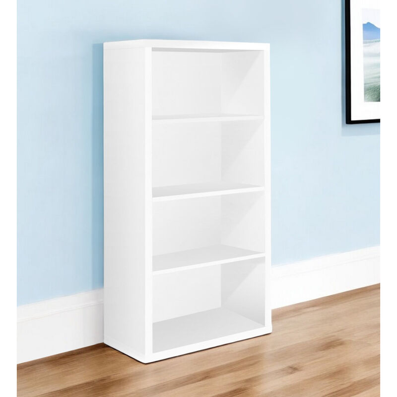 Wood Bookcase with Multiple Shelves for Home Office or Living Room Storage