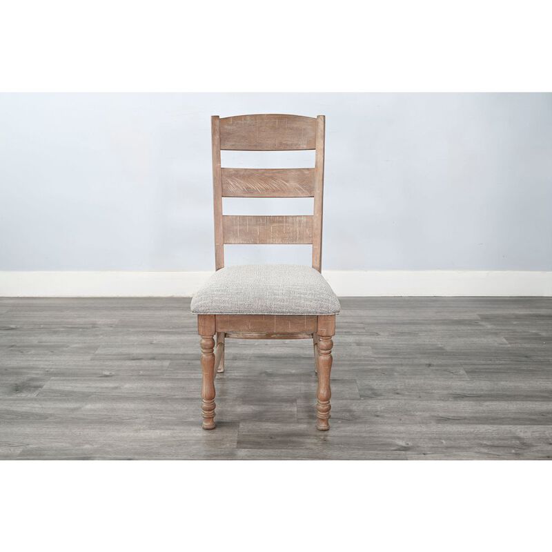 Sunny Designs Sierra Rustic Ladder Back Dining Chair with Cushion Seat (Set of 2) image number 2